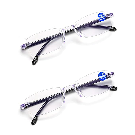 Rimless Daily Use Reading Glasses for Men and Women Buy1 Get 1 Free