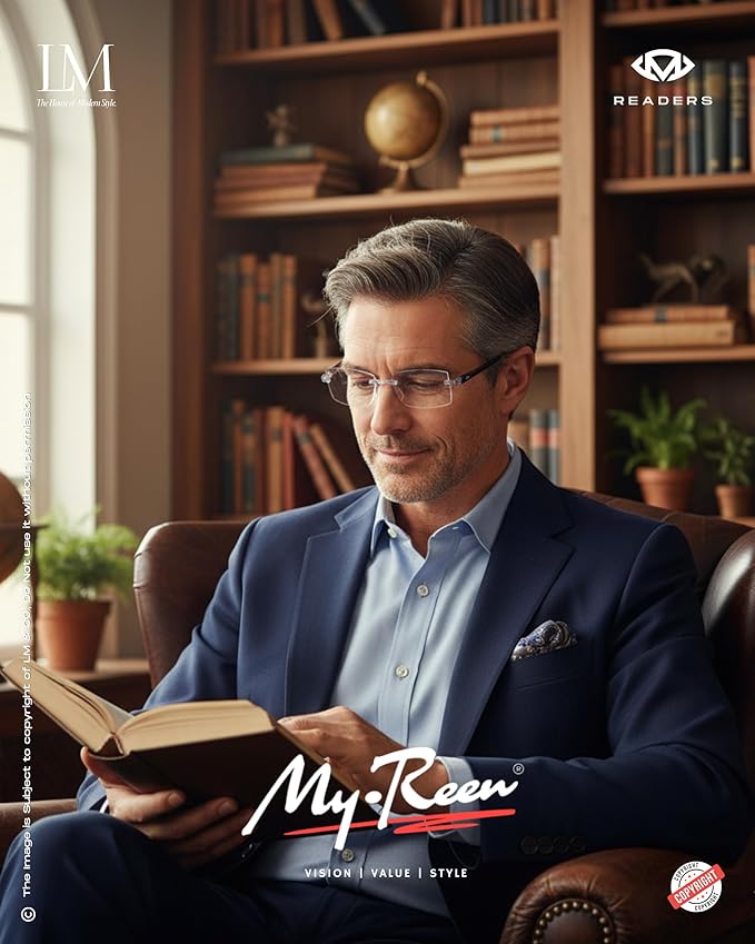 Rimless Daily Use Reading Glasses for Men and Women Buy1 Get 1 Free